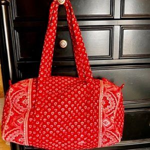 FINAL SALE - Vera Bradley Large Red Duffle Bag
